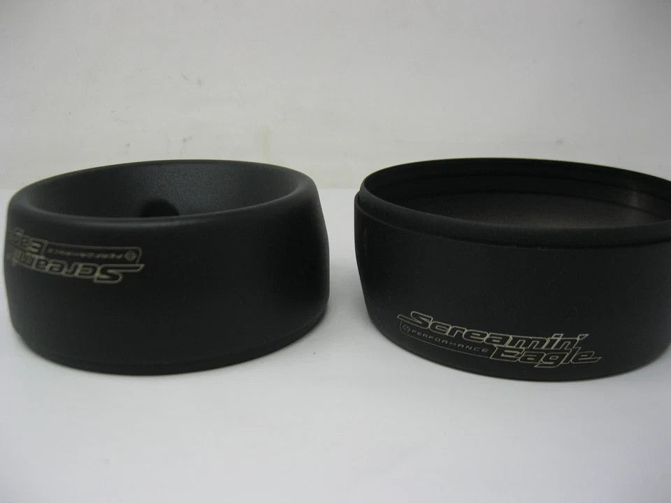 Harley-Davidson New 18+ Fat Bob 4.5" Cannon Muffler End Caps Black 65100122