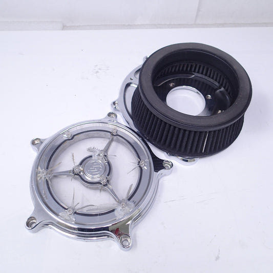 Chrome Air Cleaner Intake Filter For Harley Dyna Softail Deluxe FLSTN Road PARTS