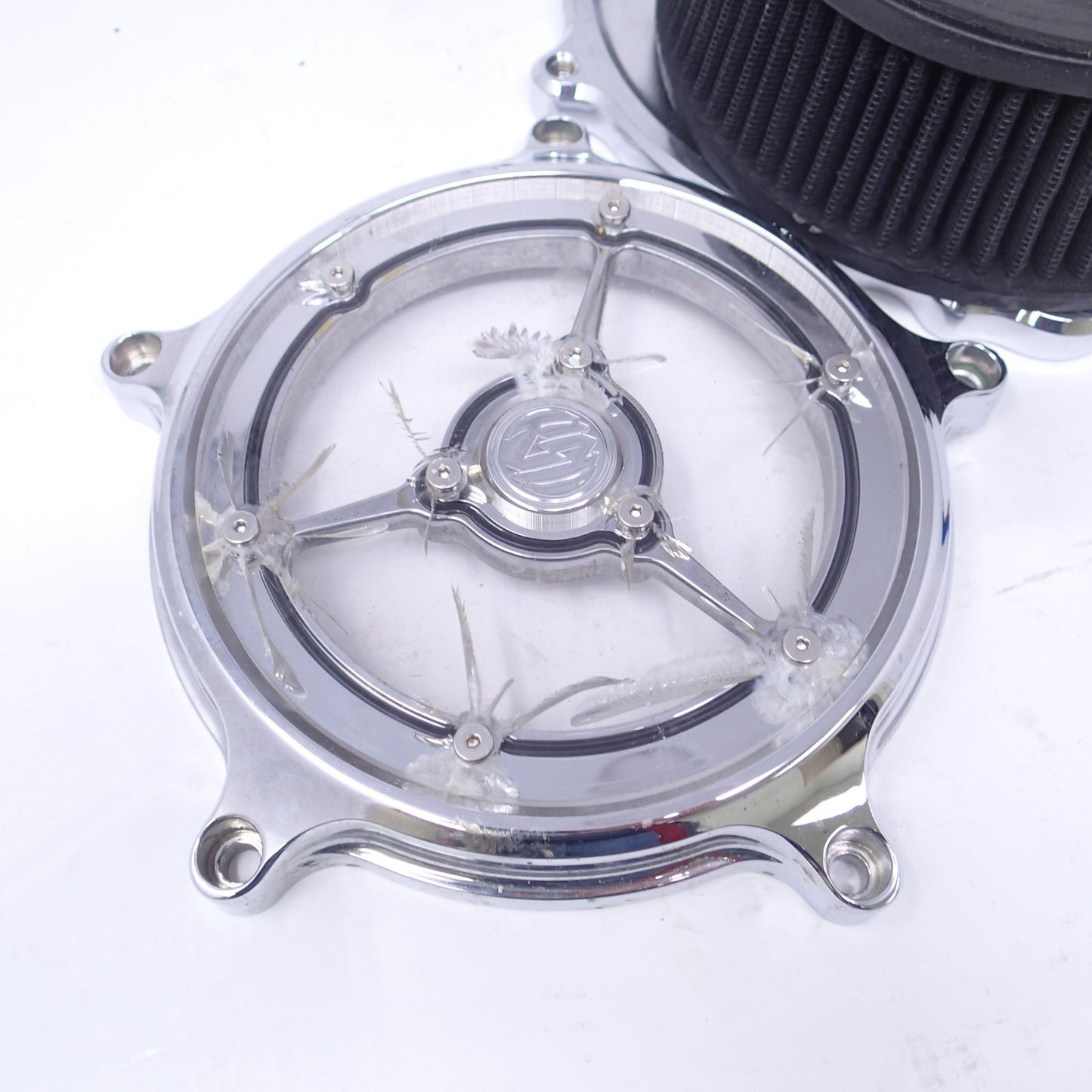 Chrome Air Cleaner Intake Filter For Harley Dyna Softail Deluxe FLSTN Road PARTS