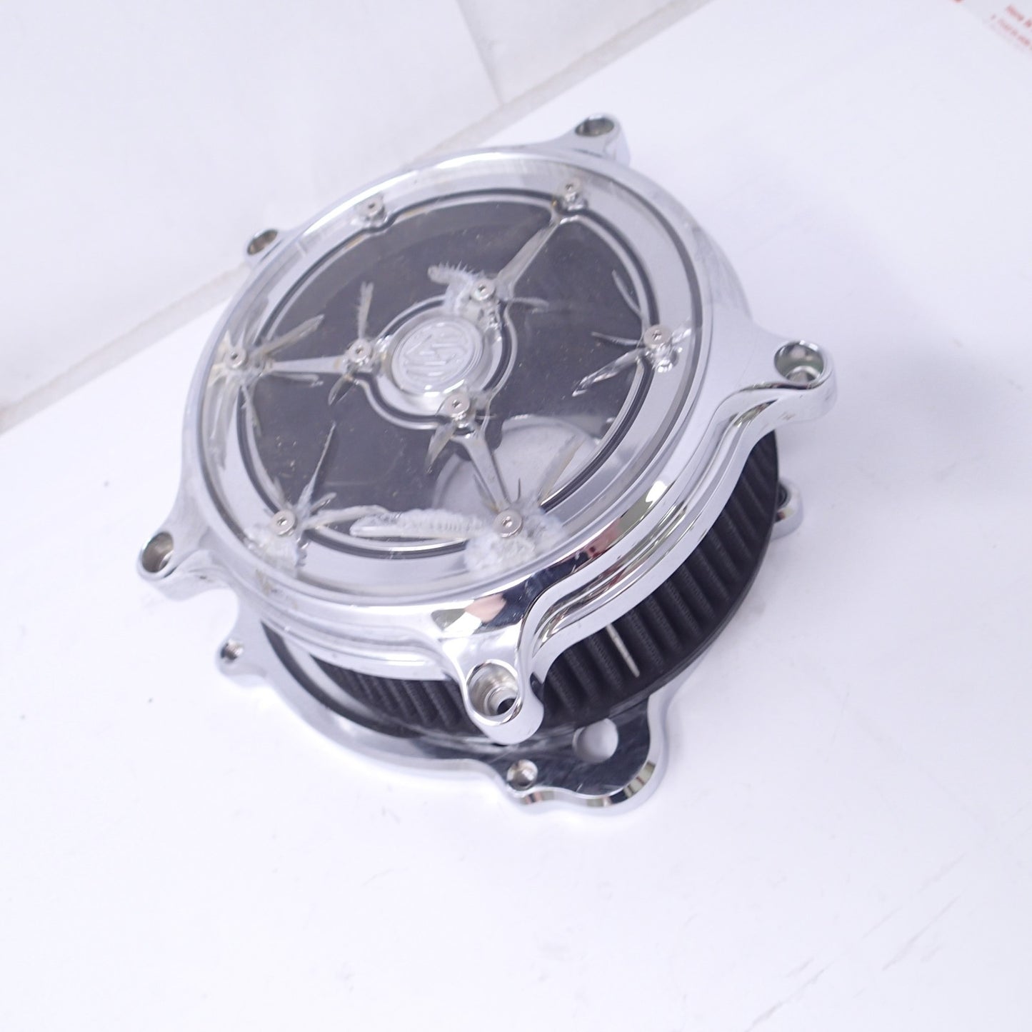 Chrome Air Cleaner Intake Filter For Harley Dyna Softail Deluxe FLSTN Road PARTS