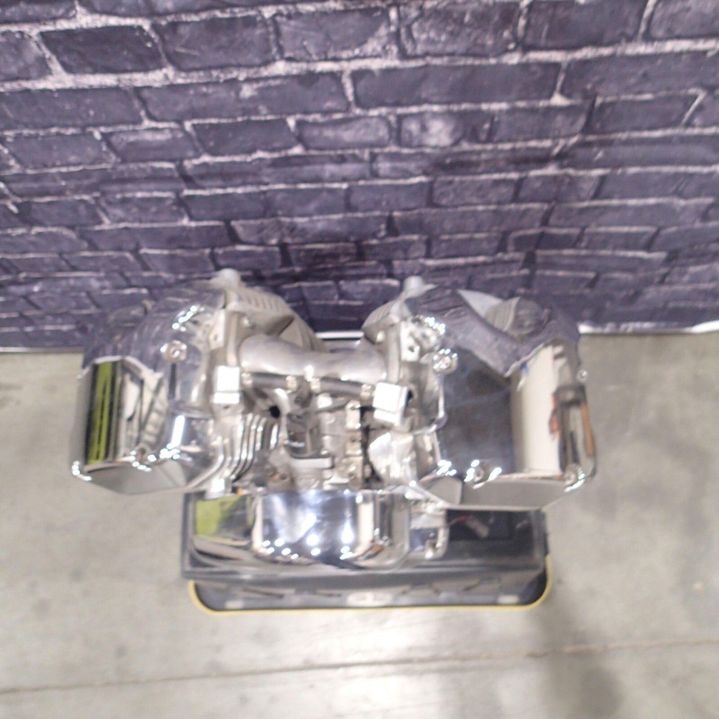 MOTORCYCLE S&S X-wedge Engine, 124 cubic inch. Mockup engine. Garage art