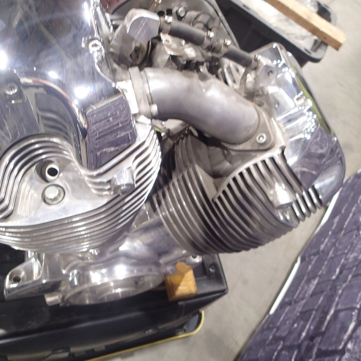 MOTORCYCLE S&S X-wedge Engine, 124 cubic inch. Mockup engine. Garage art