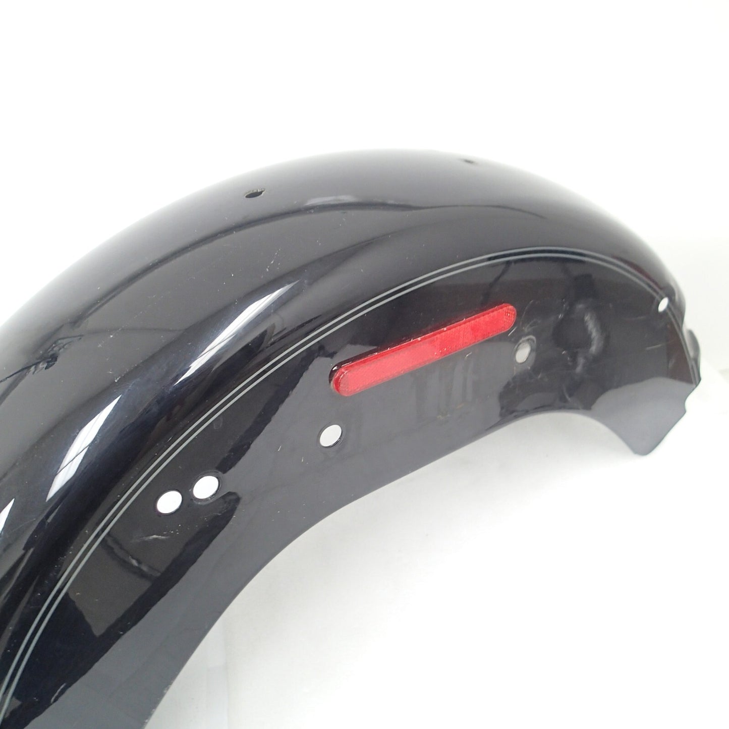 Harley Vivid Black Silver Pinstripes Rear Fender 04-05 FLSTC Softail 59126-04BHY