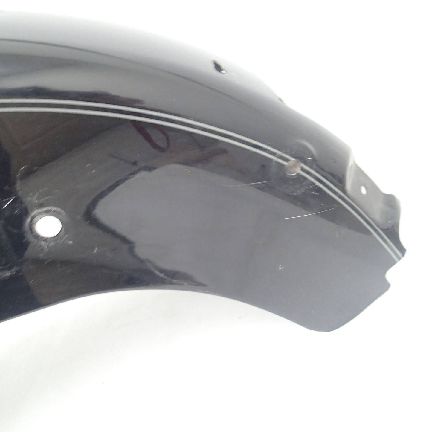 Harley Vivid Black Silver Pinstripes Rear Fender 04-05 FLSTC Softail 59126-04BHY