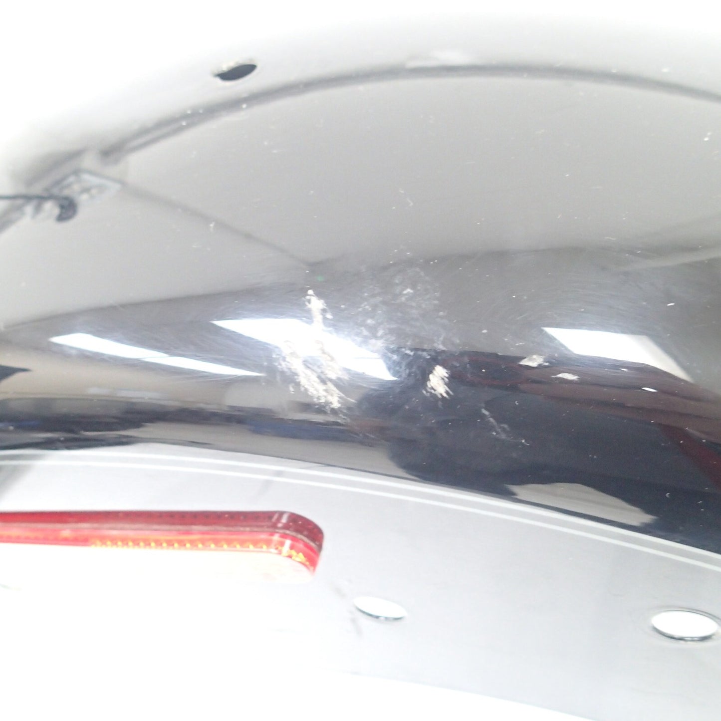 Harley Vivid Black Silver Pinstripes Rear Fender 04-05 FLSTC Softail 59126-04BHY