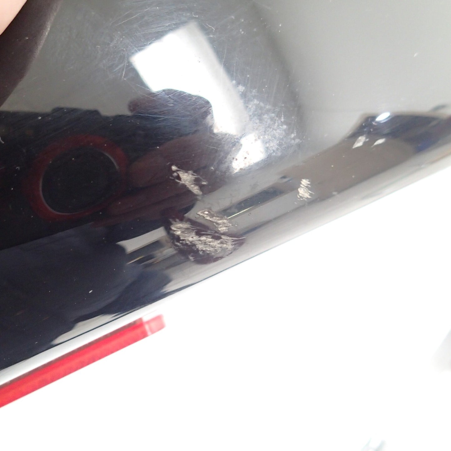 Harley Vivid Black Silver Pinstripes Rear Fender 04-05 FLSTC Softail 59126-04BHY