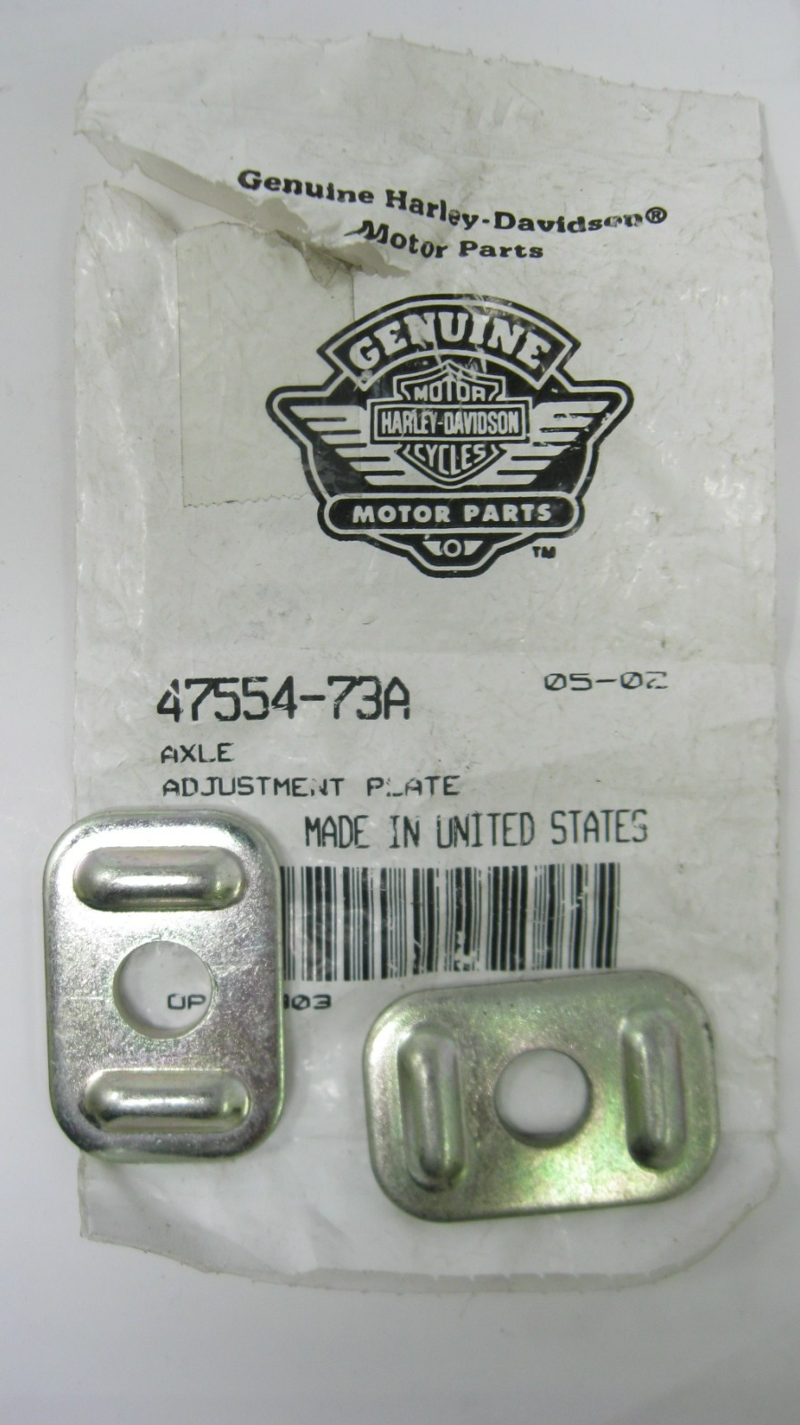 Harley-Davidson OEM NOS PAIR of 93-04 Sportster Axle Adjustment Plates 47554-73A
