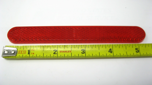 Harley-Davidson OEM 07 & Later Oblong Red Reflector (Tape Soiled) 69490-07