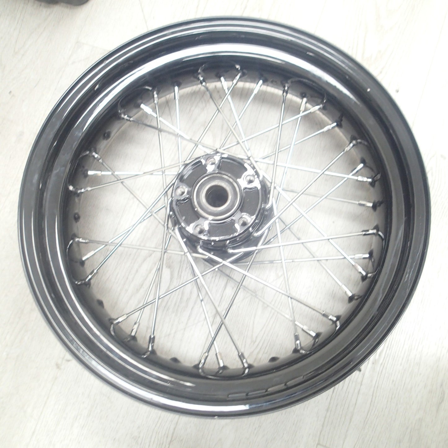 Harley-Davidson Dyna REAR WHEEL 17x4.5 Black FOR PARTS missing SPOKES