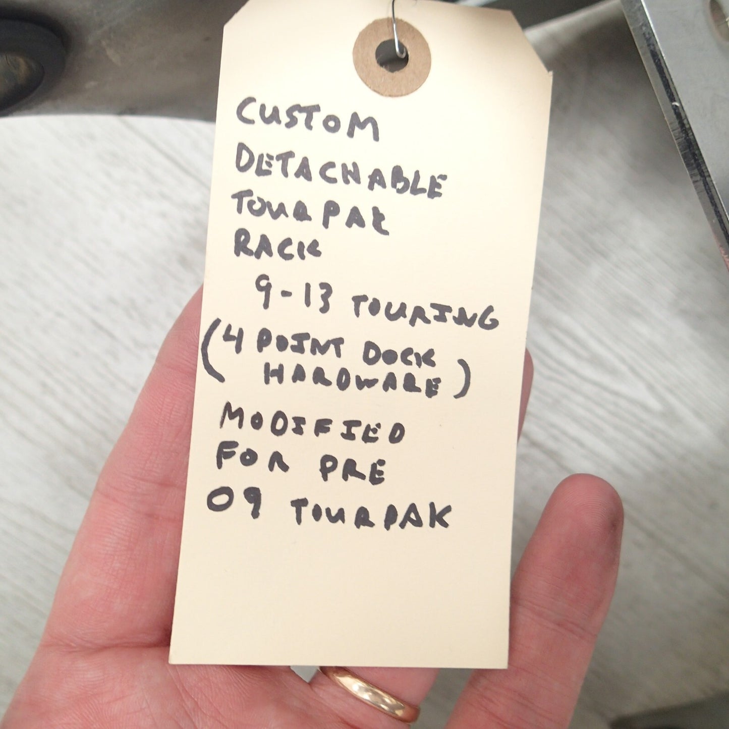 CUSTOM DETACHABLE TOUR PAC RACK 9-13 TOURING 4 POINT for PRE 09 TOURPAK