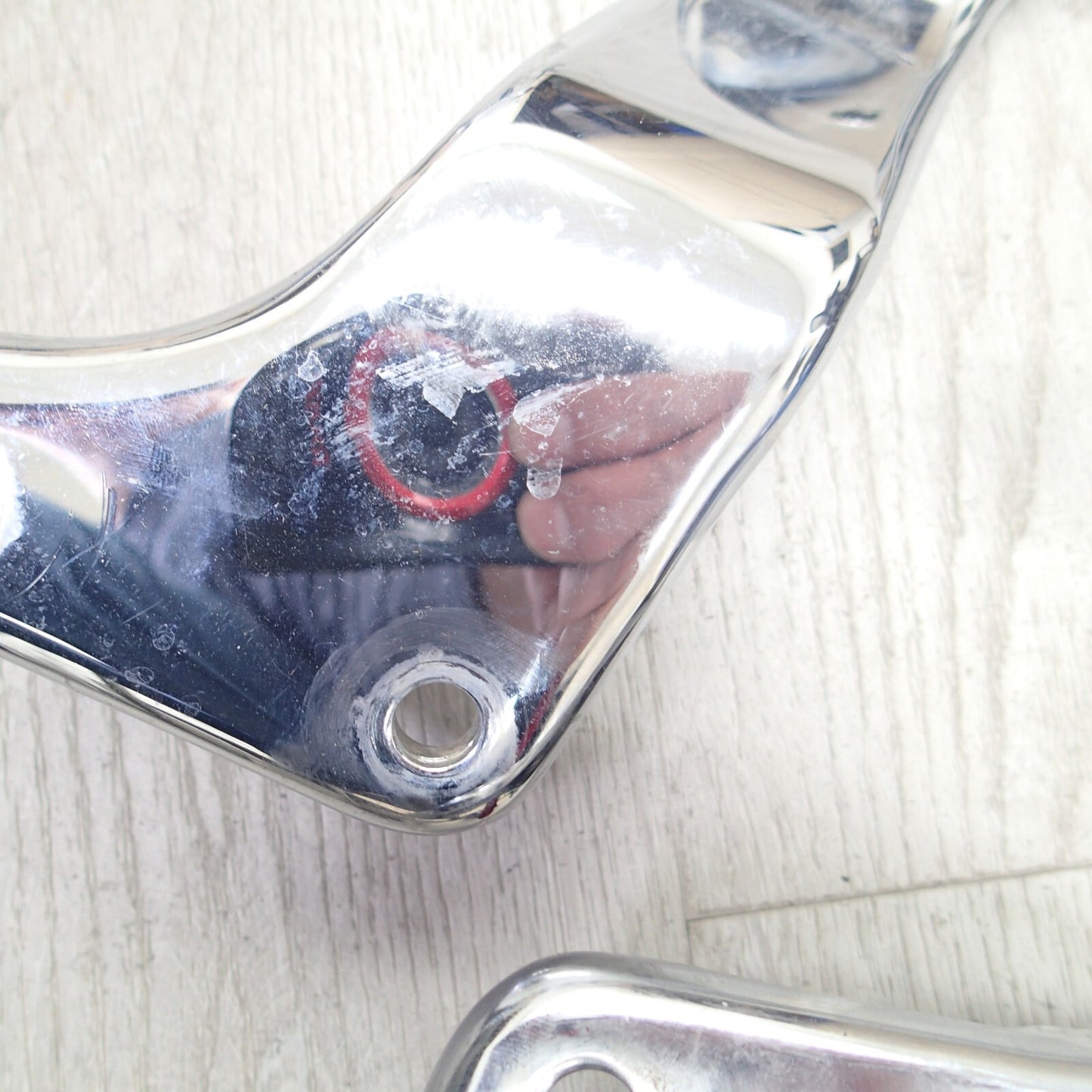 2002 Harley FLSTC Softail Heritage Rear Fender Chrome Braces 59955-00 59954-00