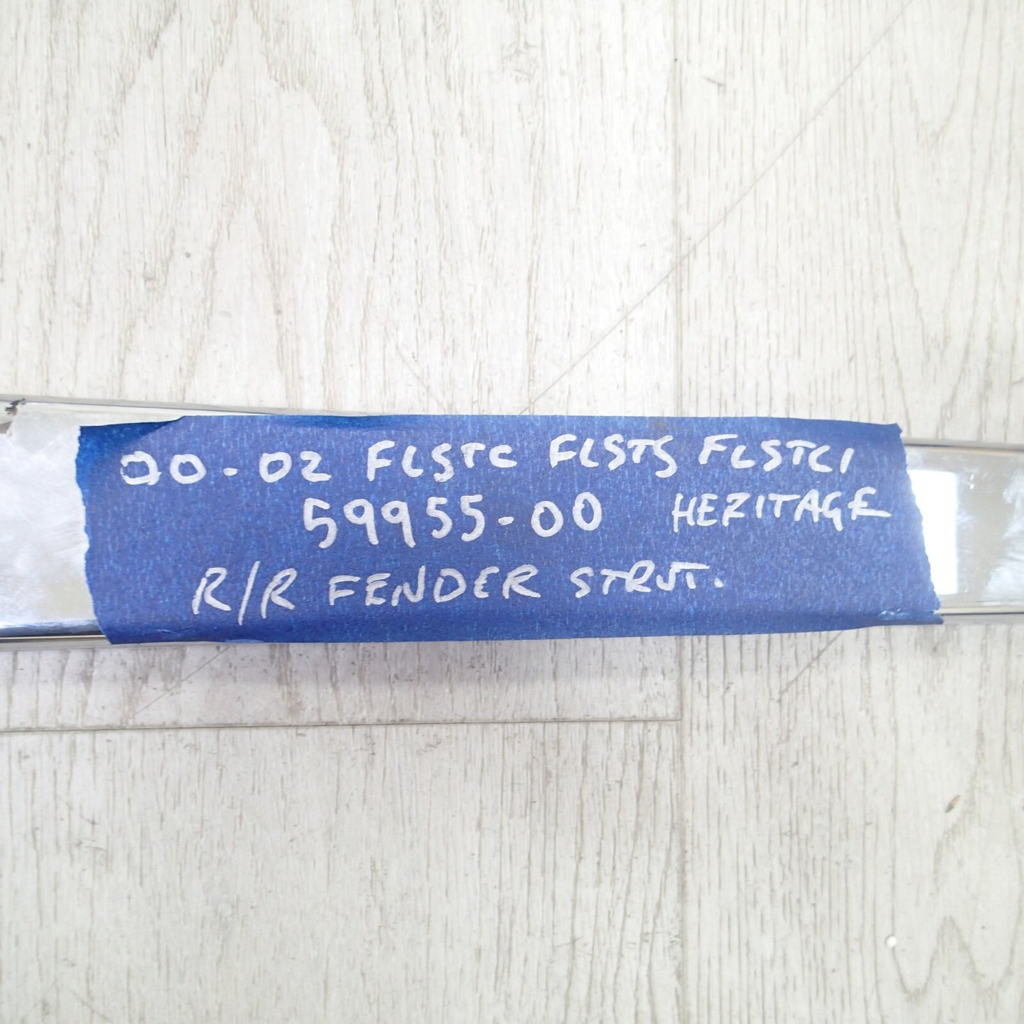 2002 Harley FLSTC Softail Heritage Rear Fender Chrome Braces 59955-00 59954-00