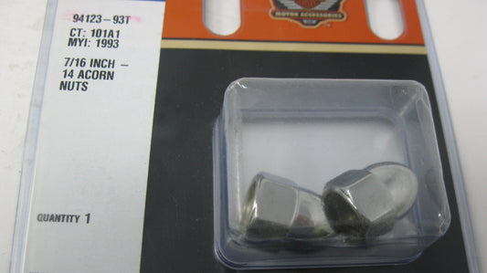 Harley-Davidson Chrome Acorn Nut Kit - 7/16" - 14 thread - New - 94123-93T