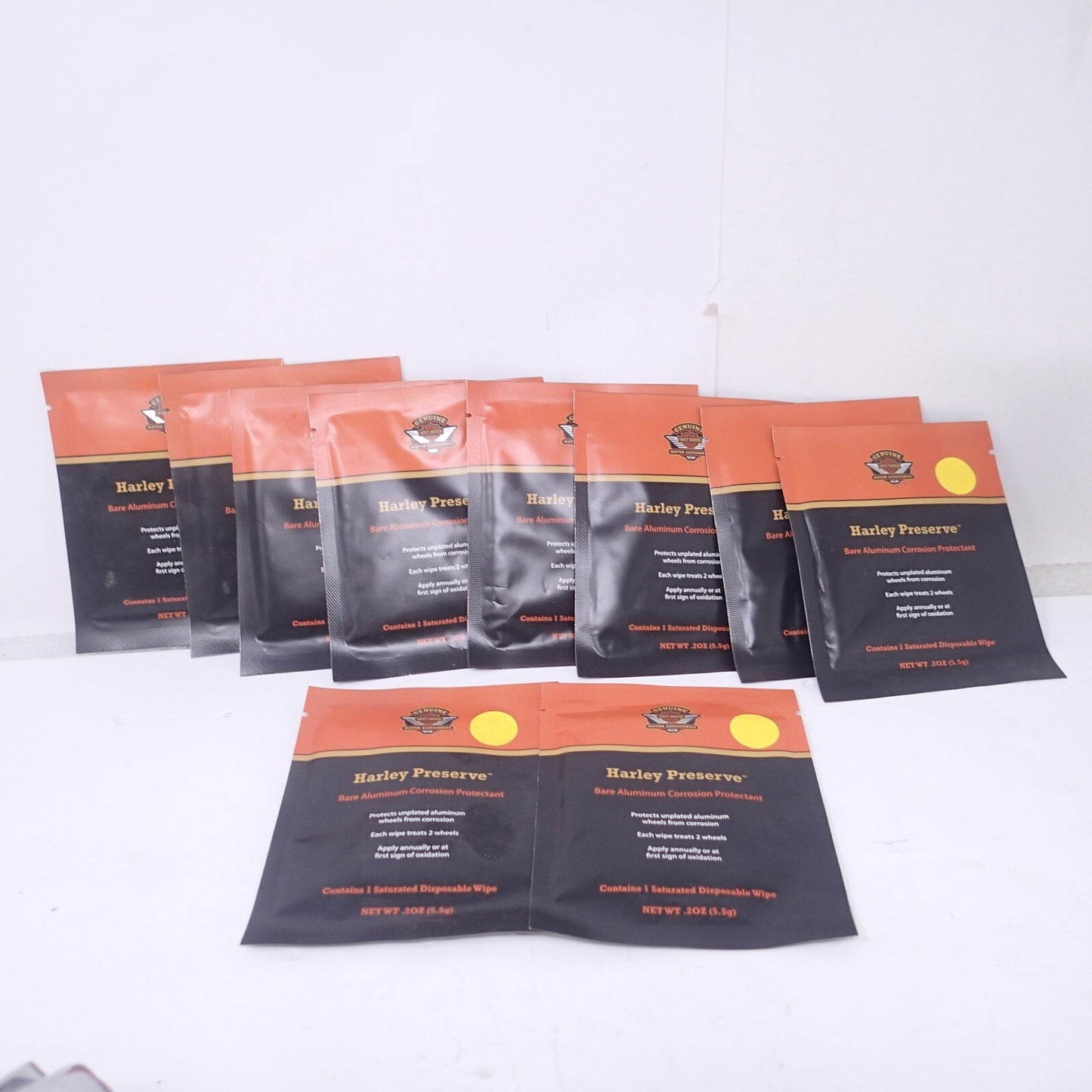 NOS Genuine Harley 10pc Bare Aluminum wheel Protectant Individual Wipes 99846-10