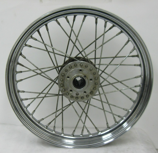 Harley 19 x 2.5" 40 Spoke Duel Rotor Rim 43001-79 Mounted on Unknown Hub
