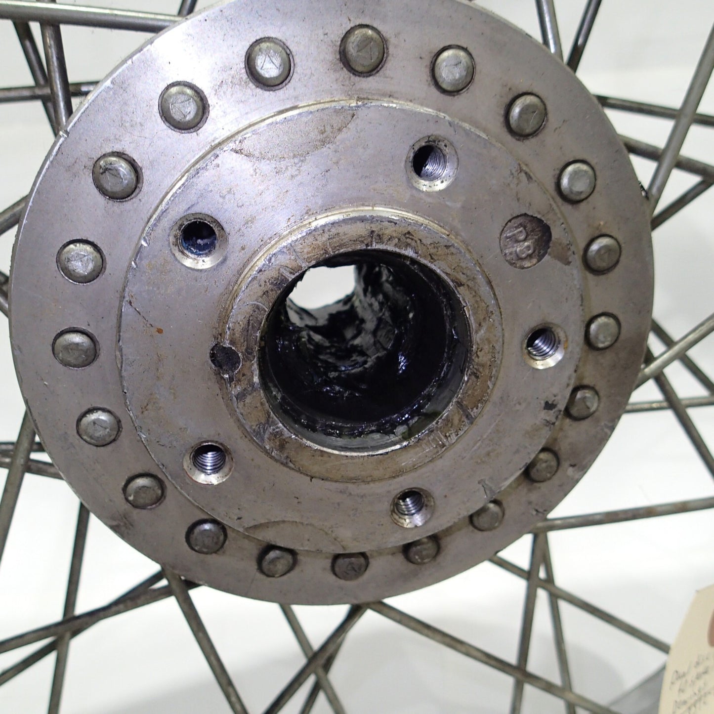 Harley 19 x 2.5" 40 Spoke Duel Rotor Rim 43001-79 Mounted on Unknown Hub