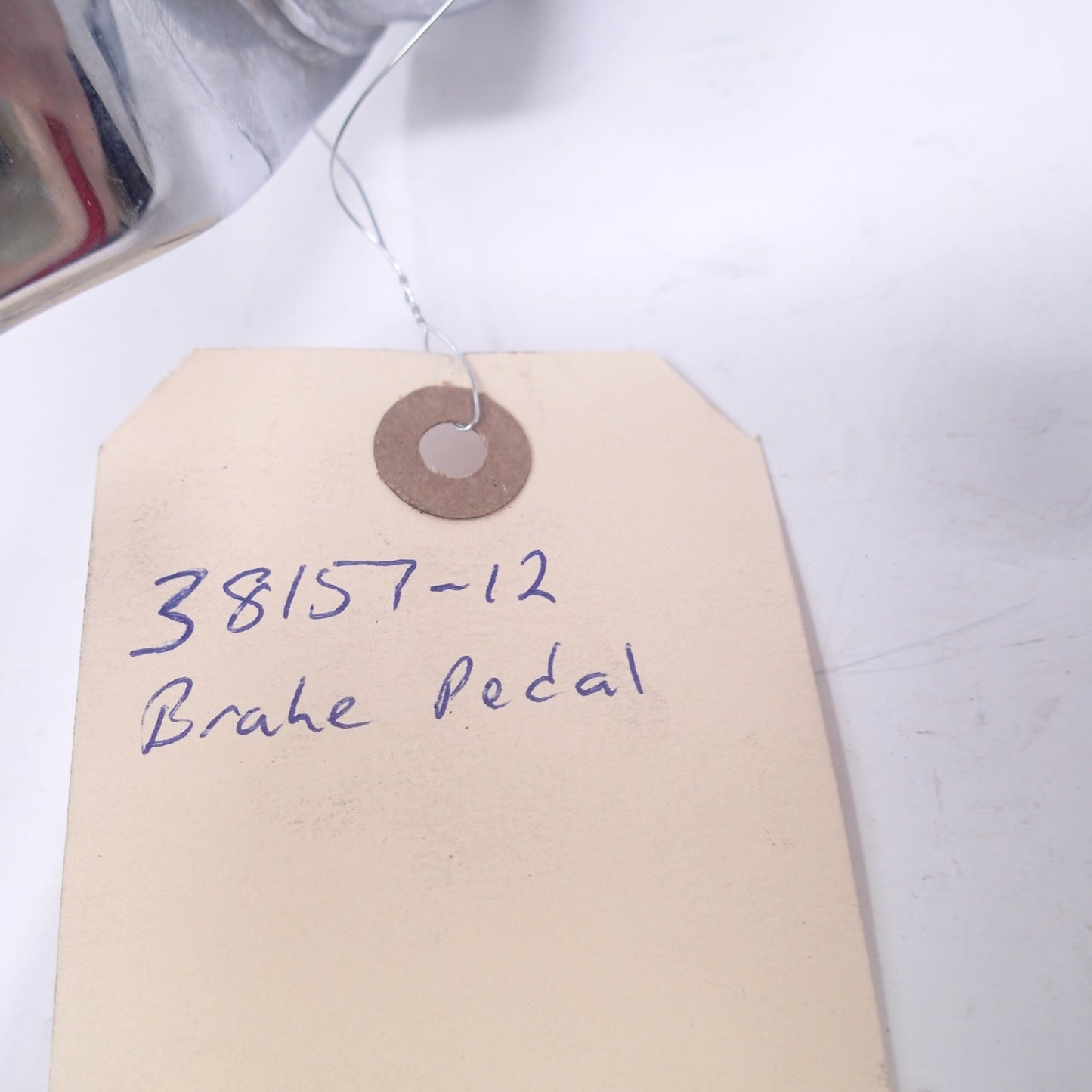 38157-12 12 Harley Dyna Switchback Back Rear Brake Pedal Lever & Pad CHROME