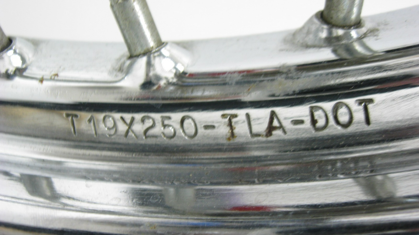 Harley 19 x 2.5" 40 Spoke Duel Rotor Rim 43001-79 Mounted on Unknown Hub