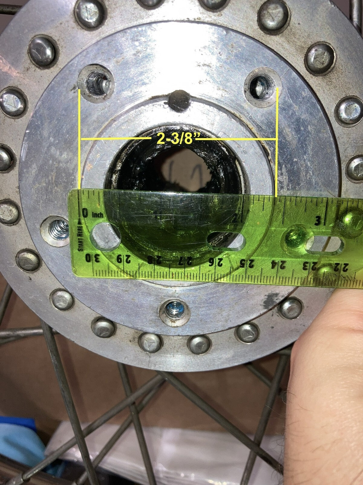 Harley 19 x 2.5" 40 Spoke Duel Rotor Rim 43001-79 Mounted on Unknown Hub