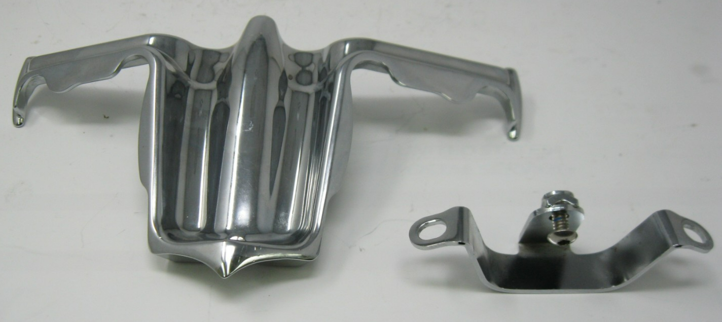 Unbranded Chrome 08 FLSTF Chrome Tappet/Lifter Block Accent Trim (Bracket Bent)