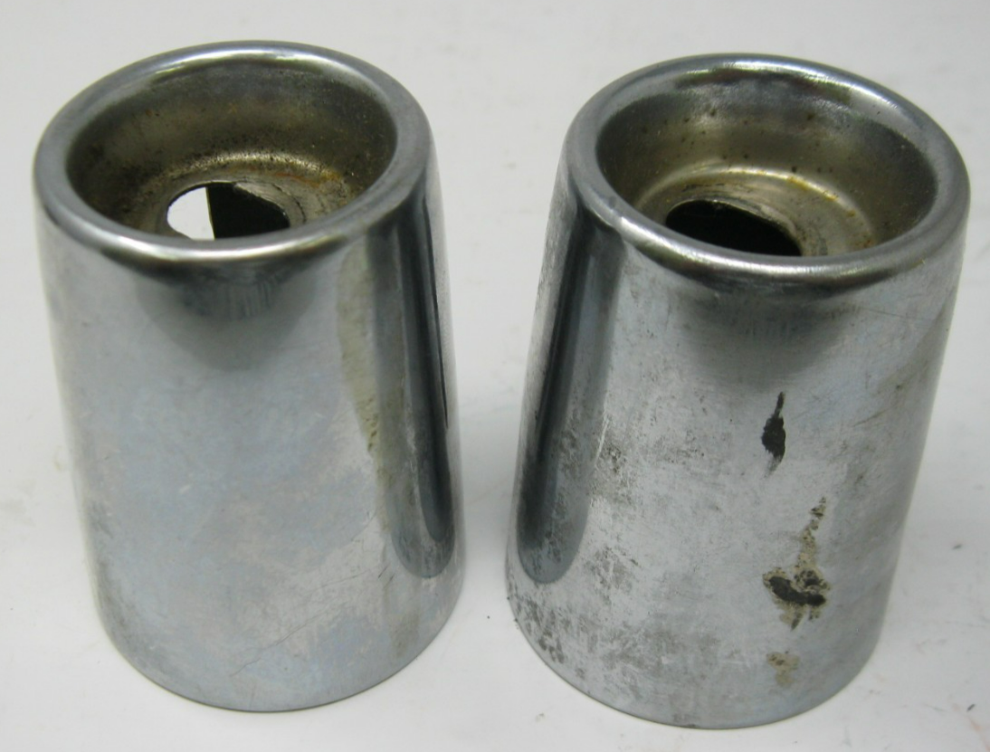 Chrome Shock Bolt Covers - PAIR - Unknown Fitment - See Measurement Photos