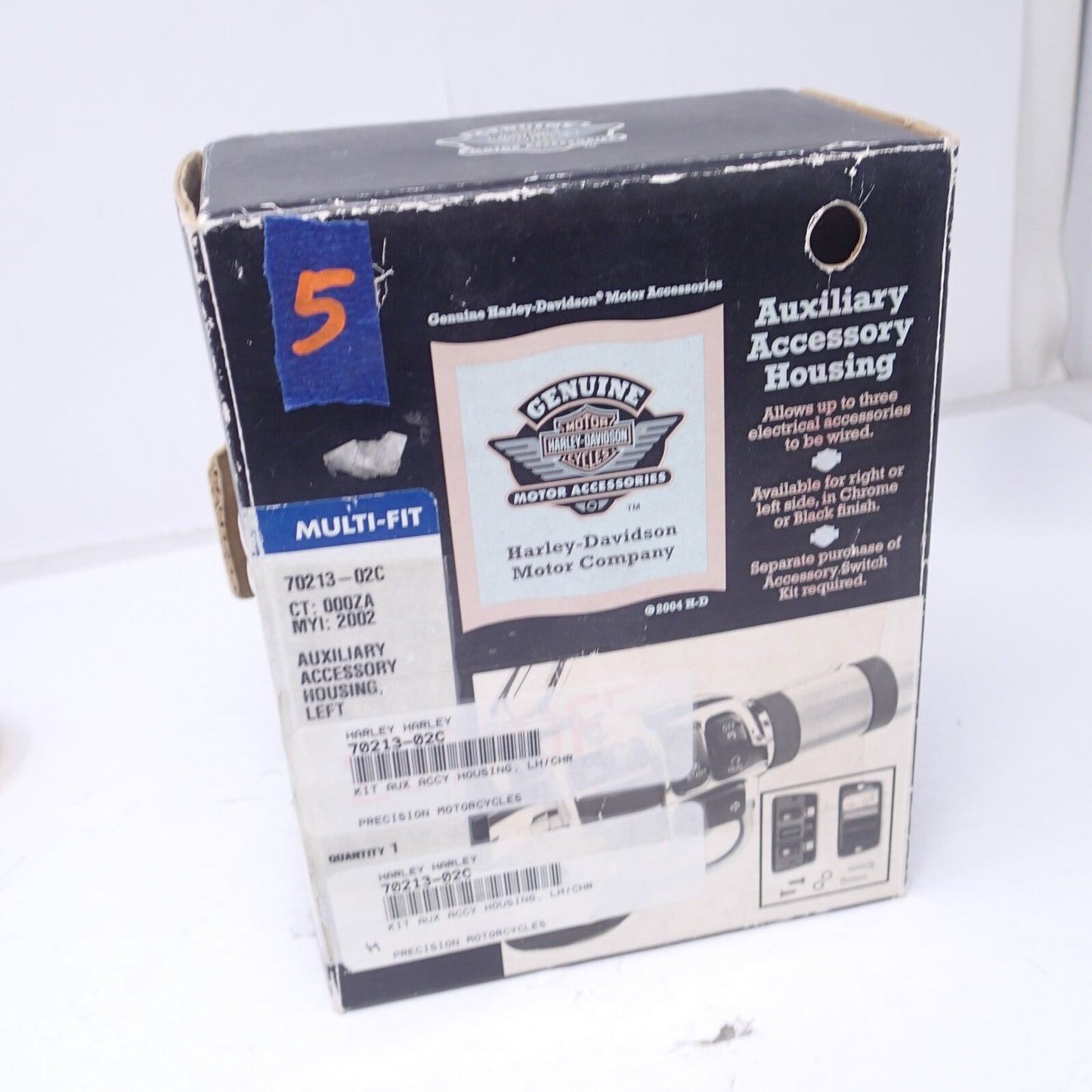 Harley Davidson Auxiliary Accessory Switch Housing Kit - New - 70213-02C