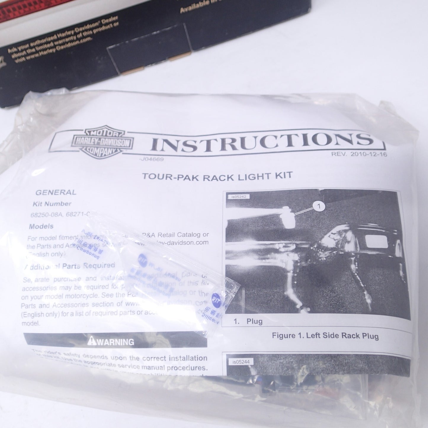 HARLEY DAVIDSON AIR WING RACK LIGHT - SMOKED LENS - NEW - 68271-08A