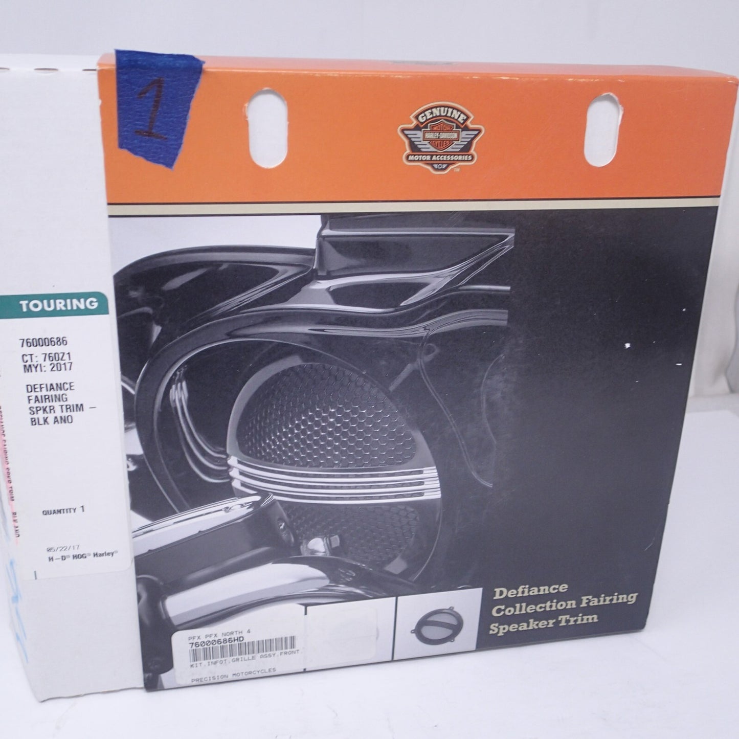 Harley Davidson Defiance Batwing Fairing Speaker Grills - Black Finish 76000686