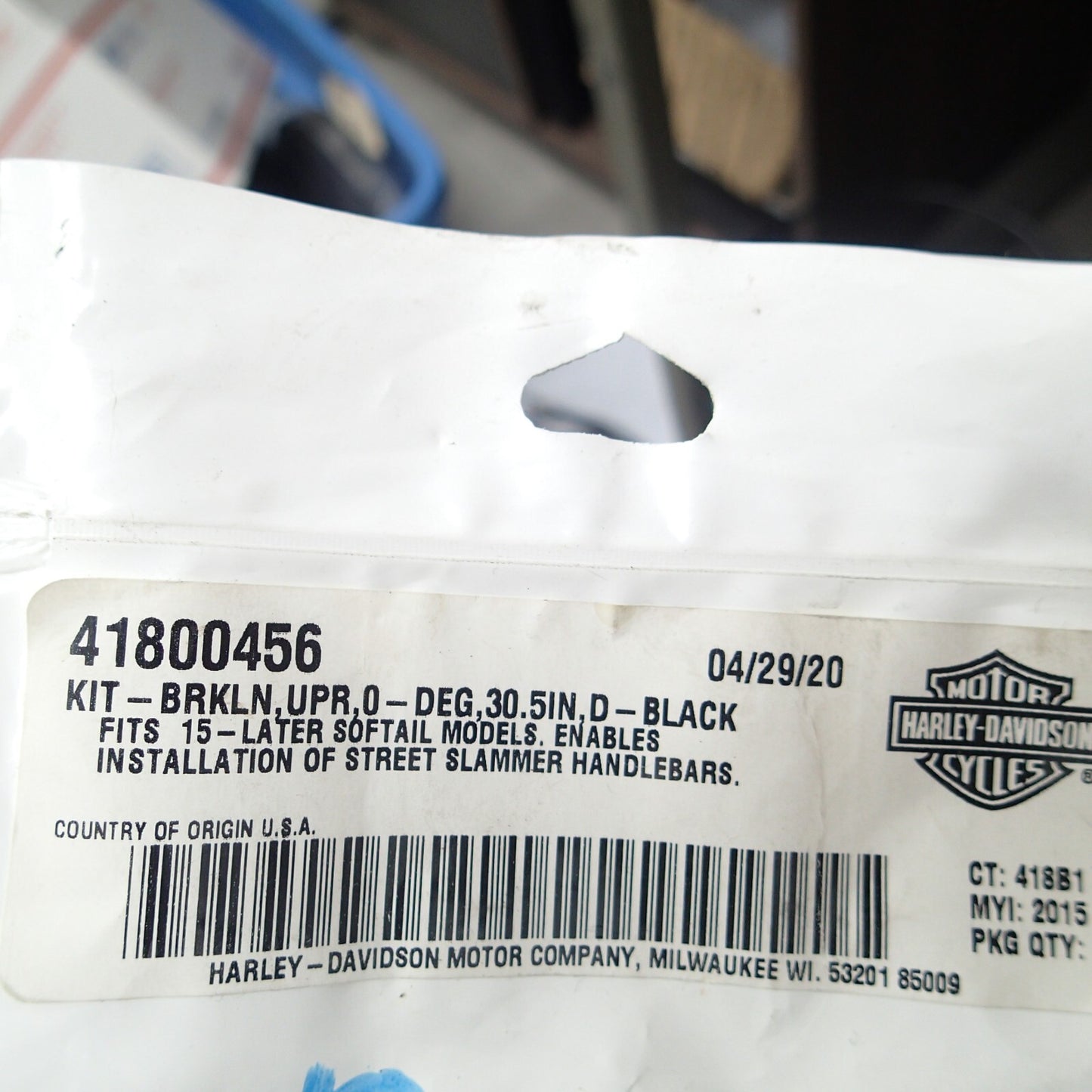 Harley Davidson Softail Upper Brake line Kit Street Slammer Handlebars 41800456