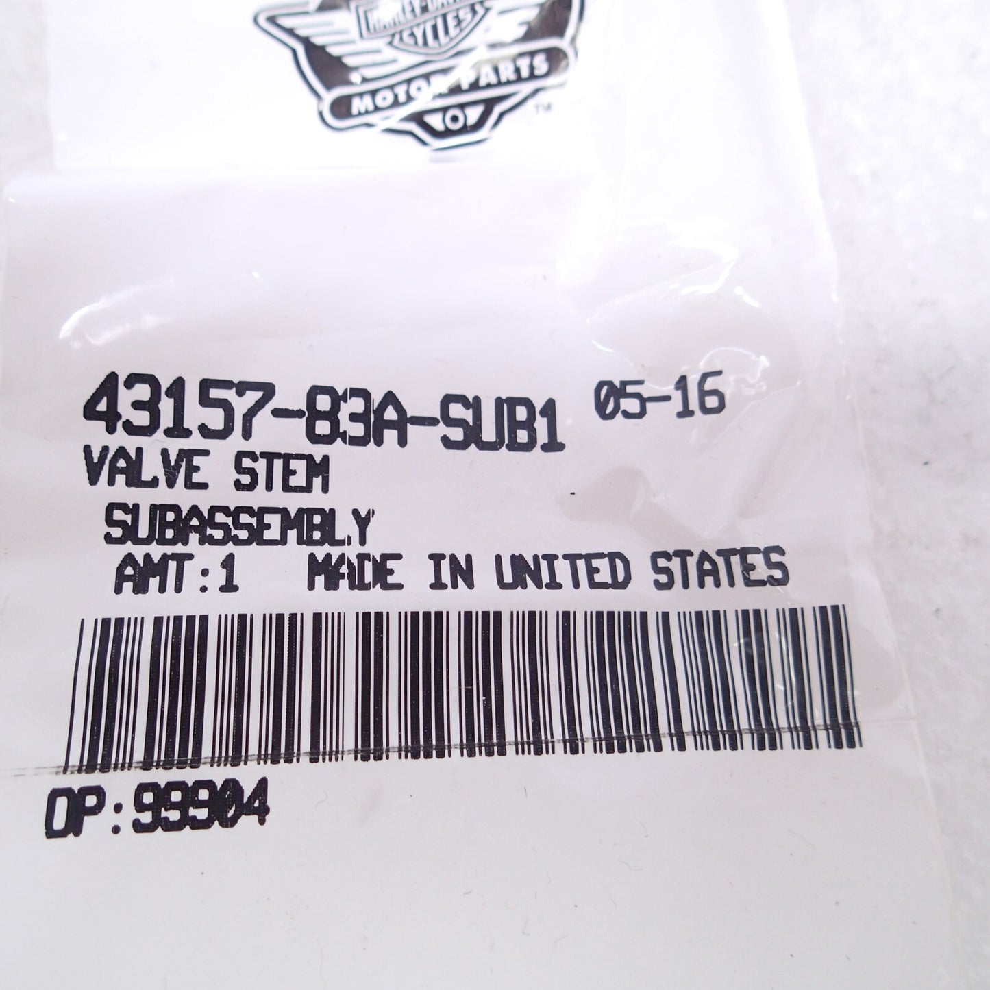 Harley Davidson Genuine NOS Valve Stem 43157-83A