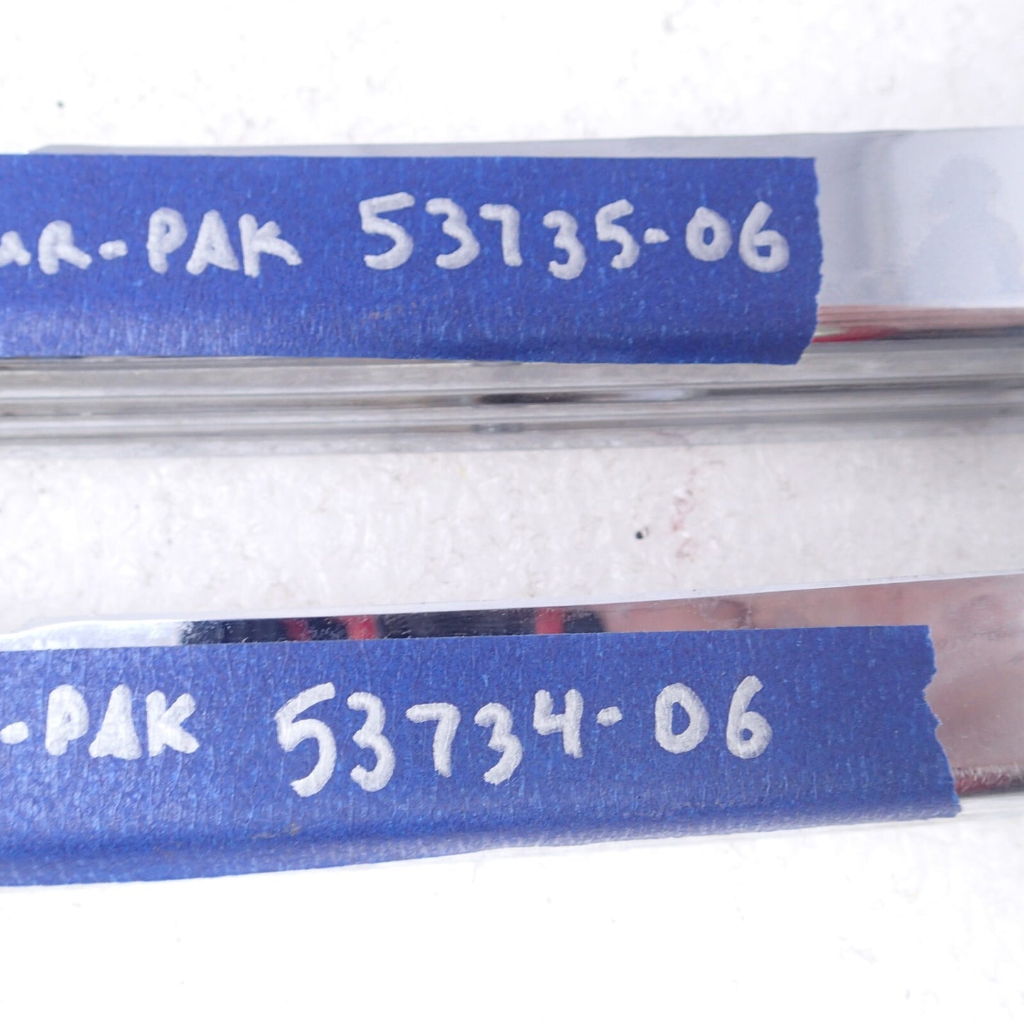 HARLEY 06-16 TOURING TOUR-PAK CHROME TRUNK BOX LOWER TRIM SET 53734-06 53735-06