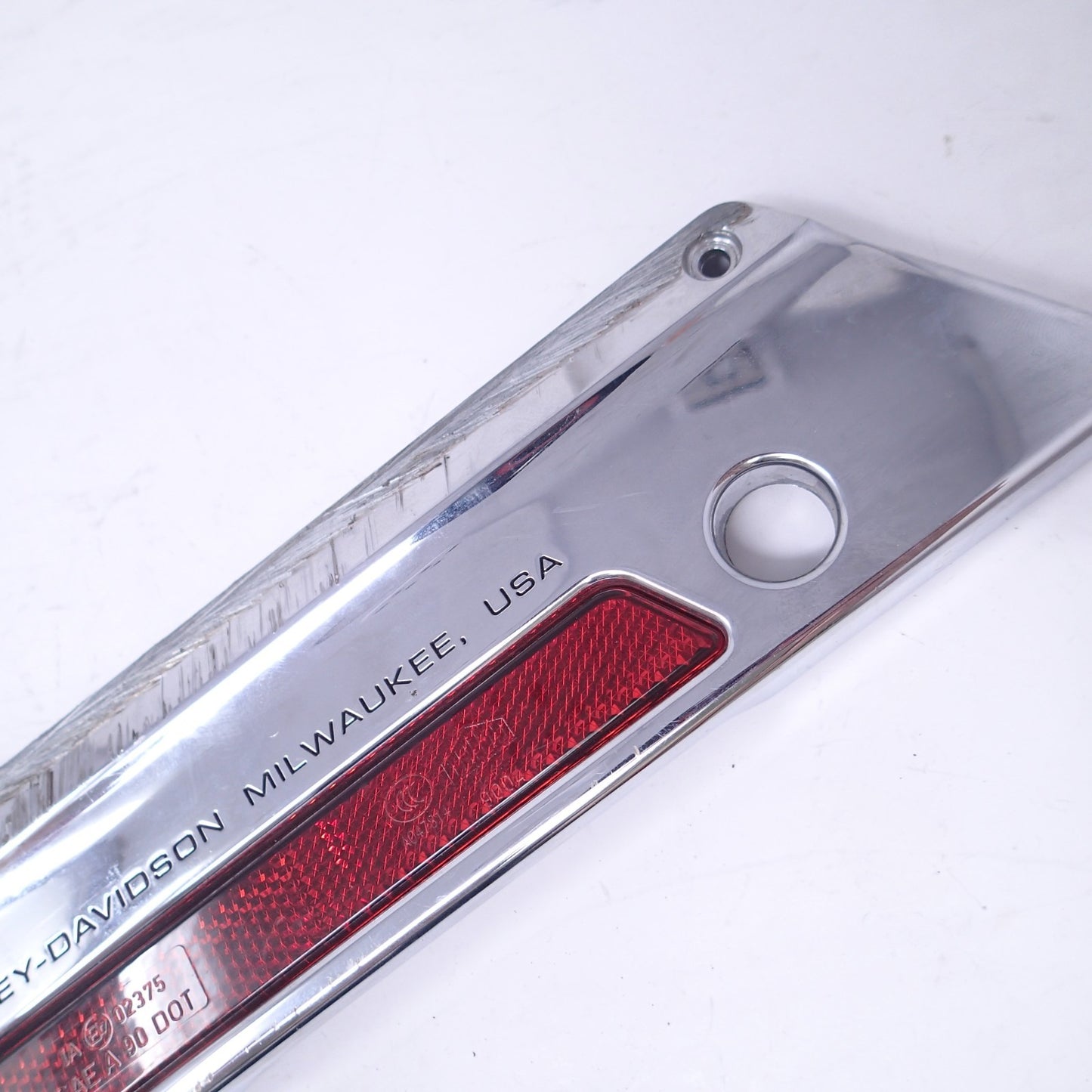 Harley 93-13 Touring Saddlebag Latch Cover LH 90603-93A  Chrome (ONE UNIT)