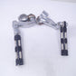 HARLEY DAVIDSON ADJUSTABLE MOUNTS CHROME CNC Billet Edge Cut Foot Pegs 50500030