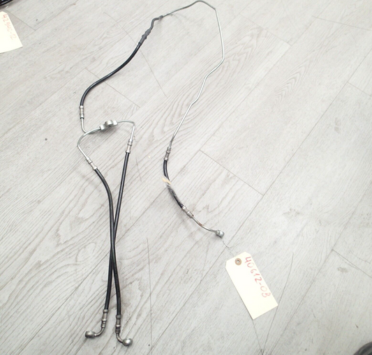 USED Front Dual Brake Lines Hoses: 2008 Harley Davidson Road King 40612-08