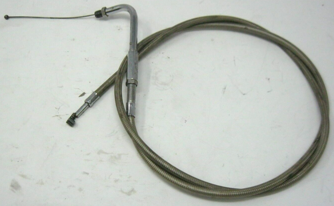 Appx. 56" TOTAL Length Idle Cable for Harley- 46" Casing up to 90 Degree Fitting