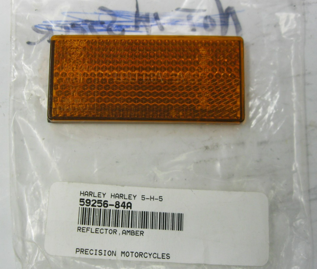 Harley-Davidson OEM NOS 2.75" x 1.25"  Amber Reflector (Single Unit)  59256-84A