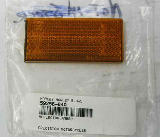 Harley-Davidson OEM NOS 2.75" x 1.25"  Amber Reflector (Single Unit)  59256-84A