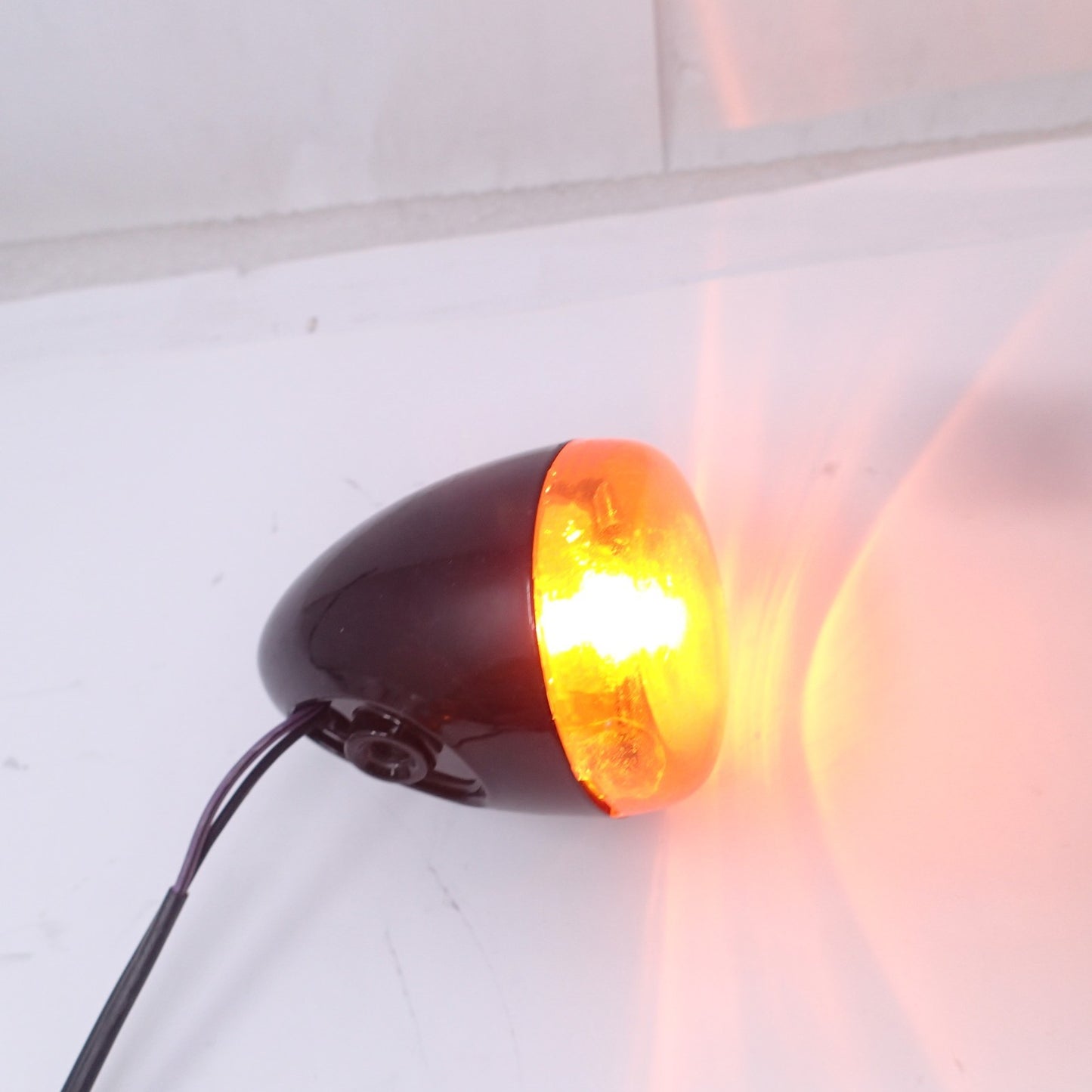 Harley Davidson Turn Signal Rear 2-Wires cable 69360-08 Black With Amber Lens