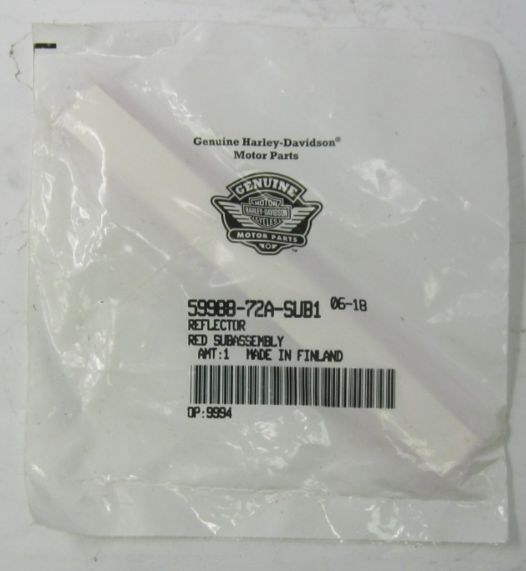 Harley-Davidson OEM 02-24 Touring, Softail, Dyna Red Reflector 59988-72A