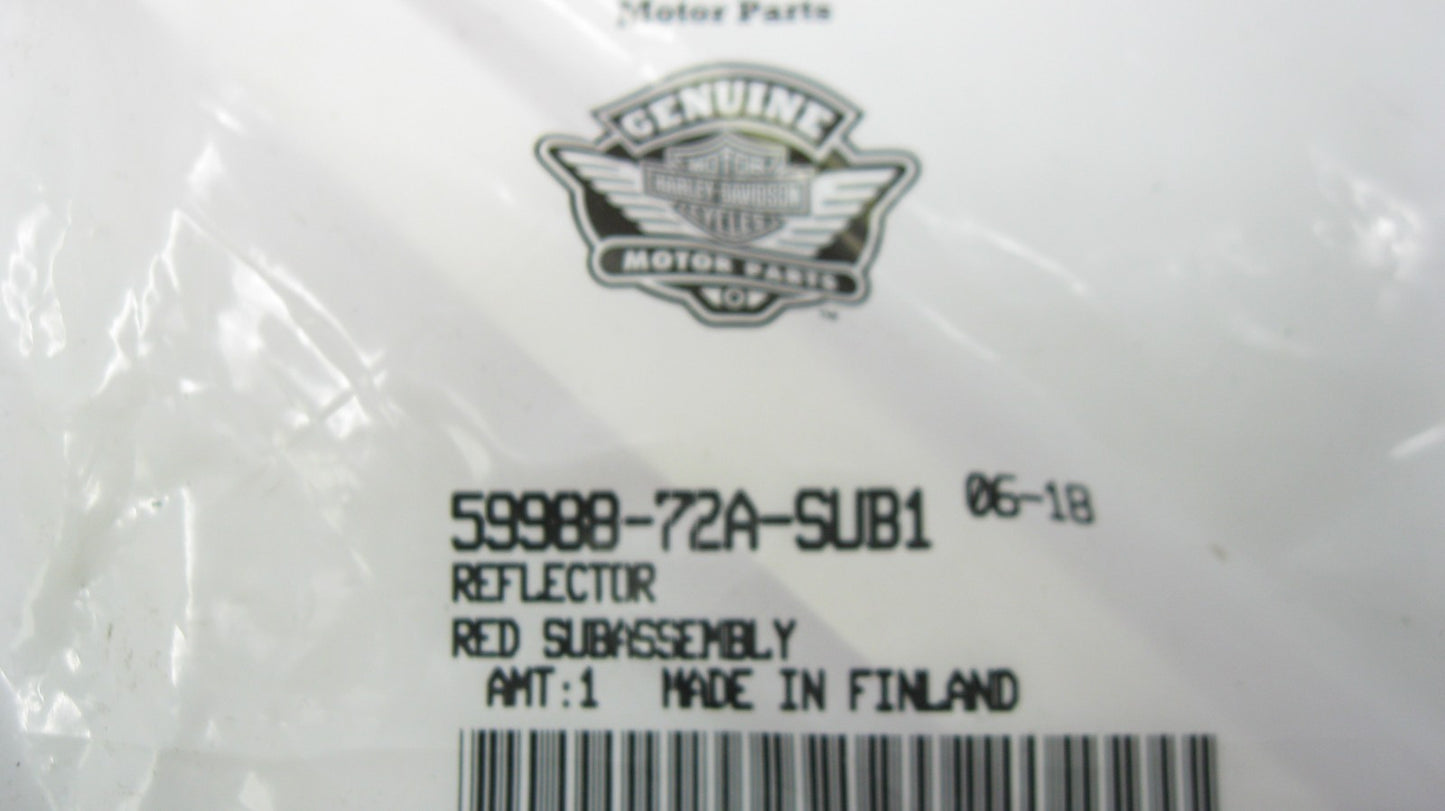 Harley-Davidson OEM 02-24 Touring, Softail, Dyna Red Reflector 59988-72A