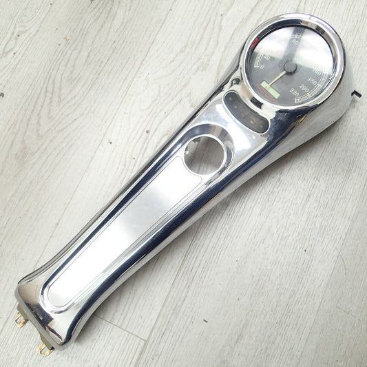 Harley Softail CHROME Tank Console Cover Panel 71439-00 + Speedometer 67411-04