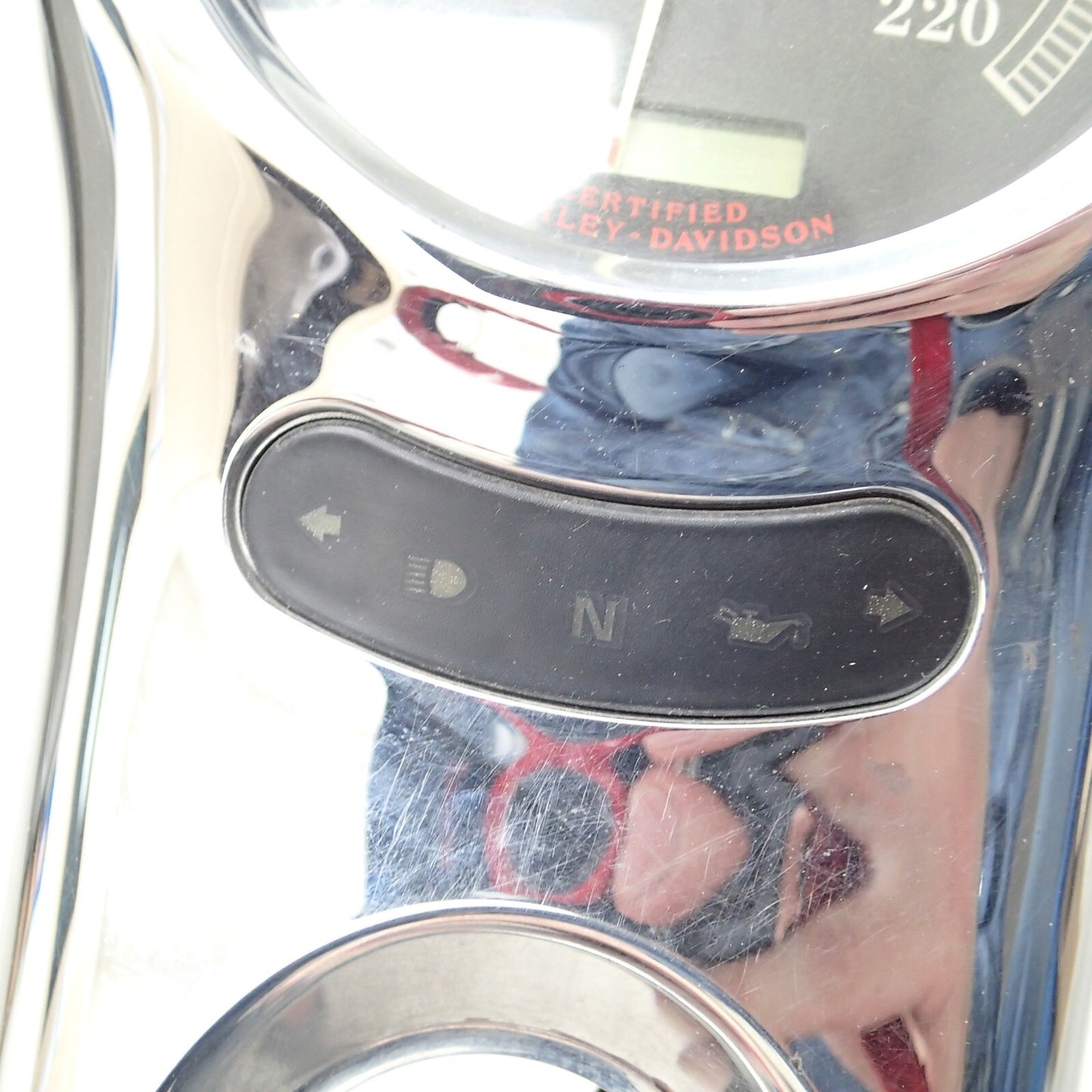 Harley Softail CHROME Tank Console Cover Panel 71439-00 + Speedometer 67411-04