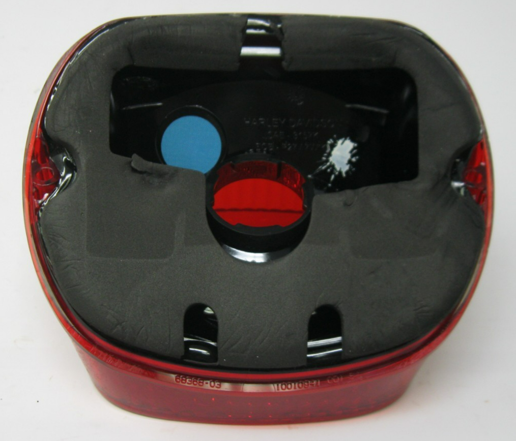 Harley-Davidson OEM Tail Light with Solid Red Lens (No Bulb or Socket) 68368-03
