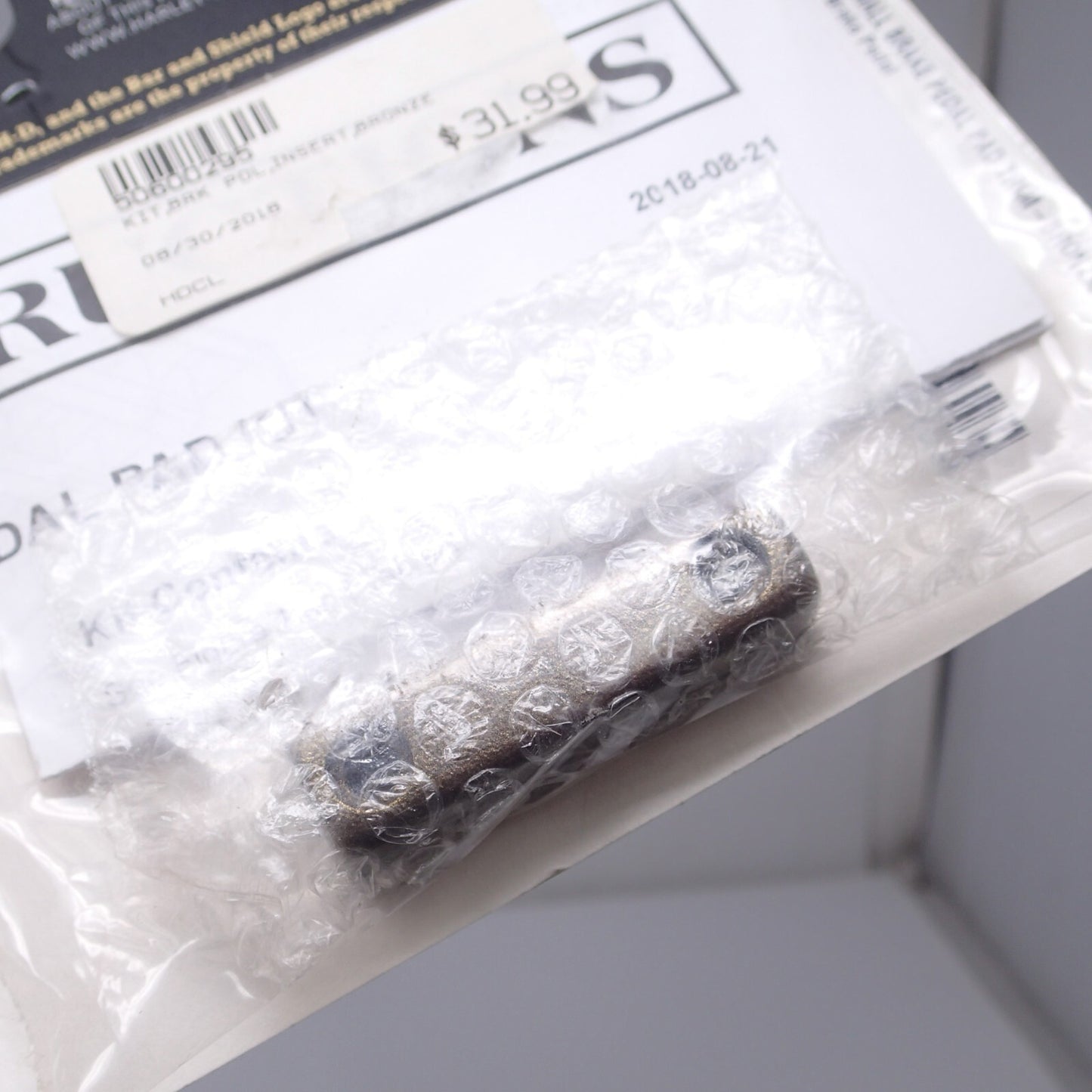 Harley Davidson Small Brake Pedal Trim Piece-Bronze-New-50600295