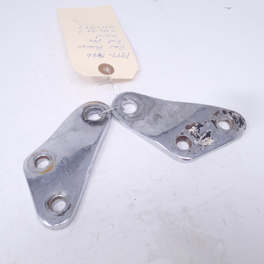 Chrome Footpeg Mount Bracket Set for Harley Shovelhead 47116-77