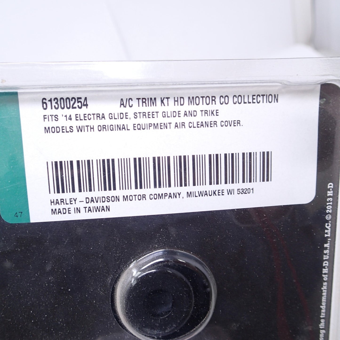 Harley-Davidson H-D Motor Co. collection Air Cleaner Trim - New -  61300254