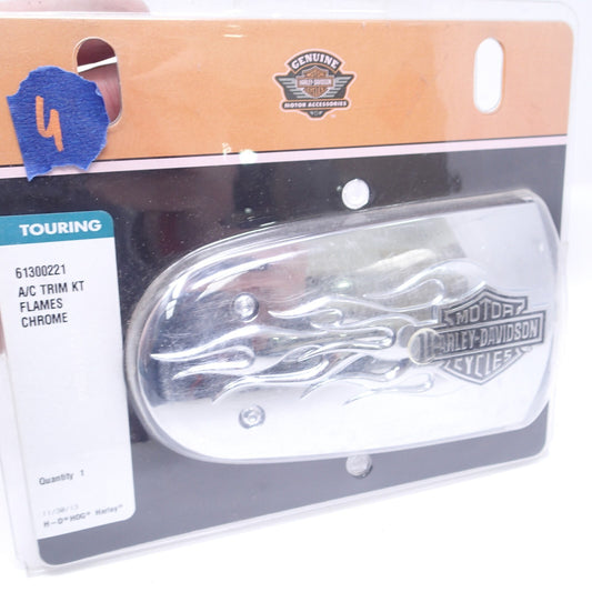 Harley-Davidson Flames Air Cleaner Trim - Chrome - New -  61300221