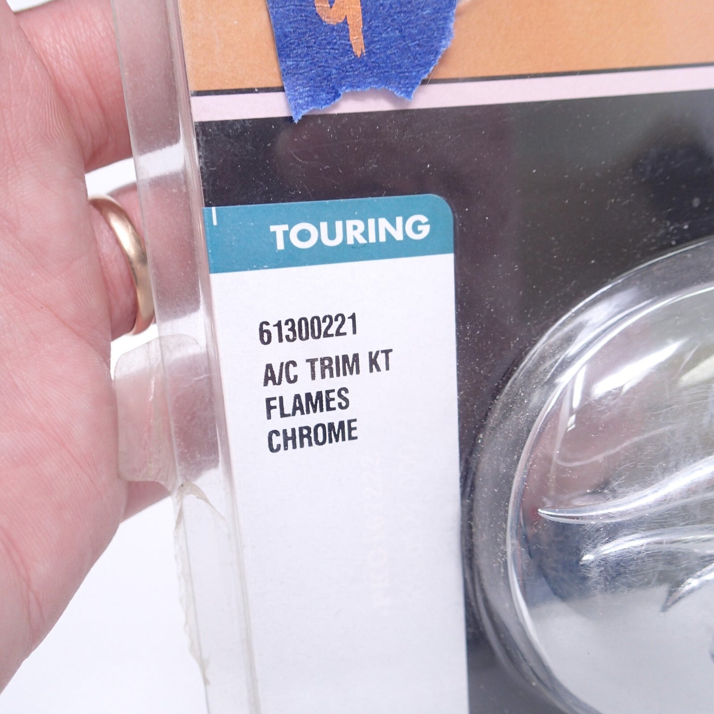 Harley-Davidson Flames Air Cleaner Trim - Chrome - New -  61300221