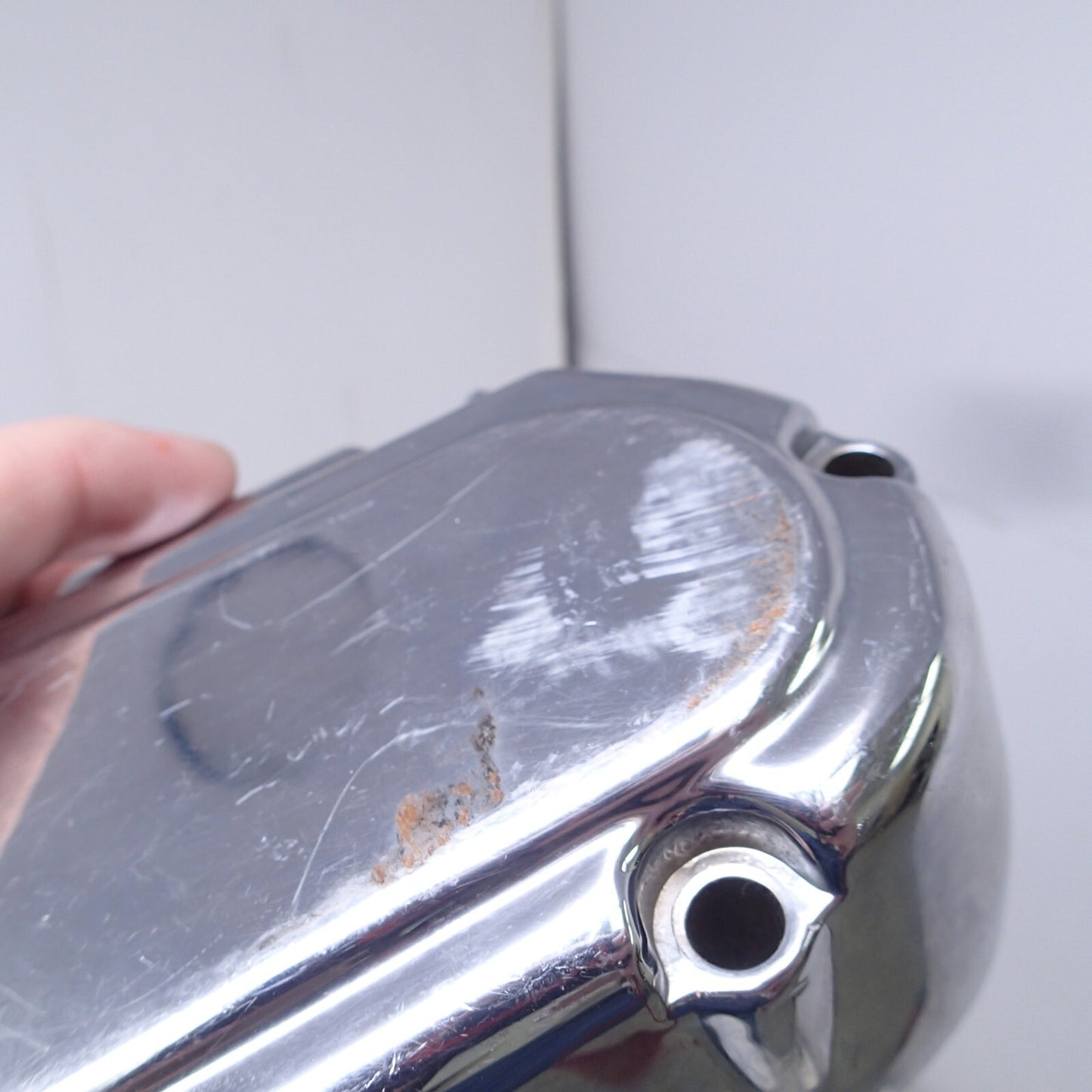 Harley Davidson USED 5 Speed Transmission Side Cover 37082-99 Chrome Scratches