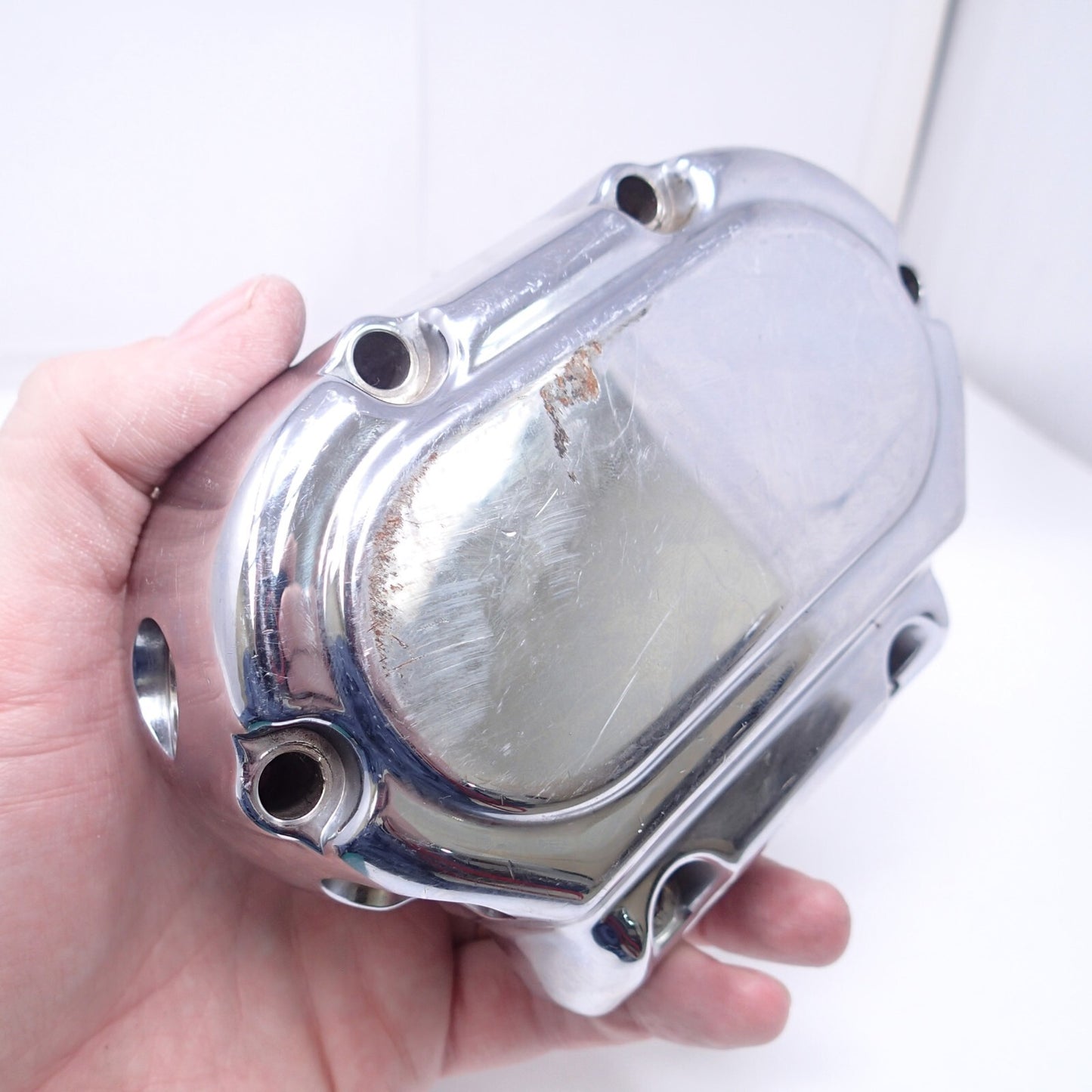 Harley Davidson USED 5 Speed Transmission Side Cover 37082-99 Chrome Scratches